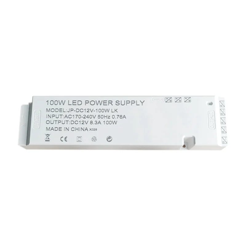 ABNM AC220V إلى تيار مستمر 12 فولت محول الإضاءة LED إضاءة الخزانة قطاع ضوء إمدادات الطاقة ميناء سائق دائم 100 واط الاتحاد الأوروبي التوصيل