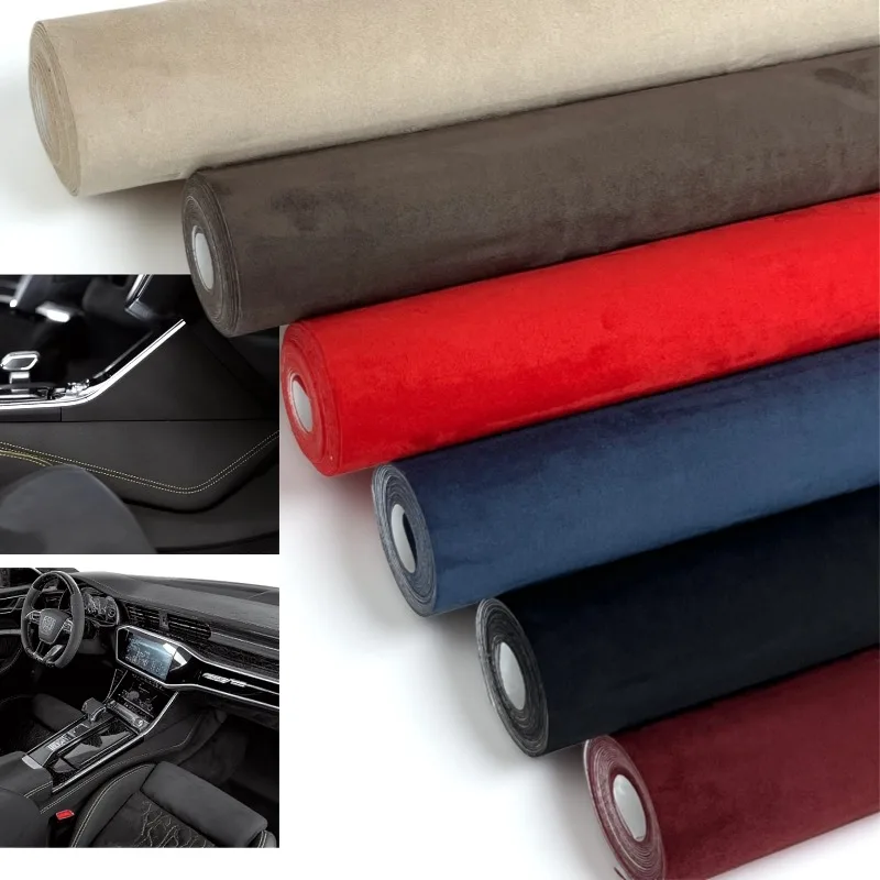 

Self Adhesive Suede Fabric Large Faux Suede Leather Repair Patch Microfiber Velvet Tape Car Interior Dashboard Car Door A Pillar