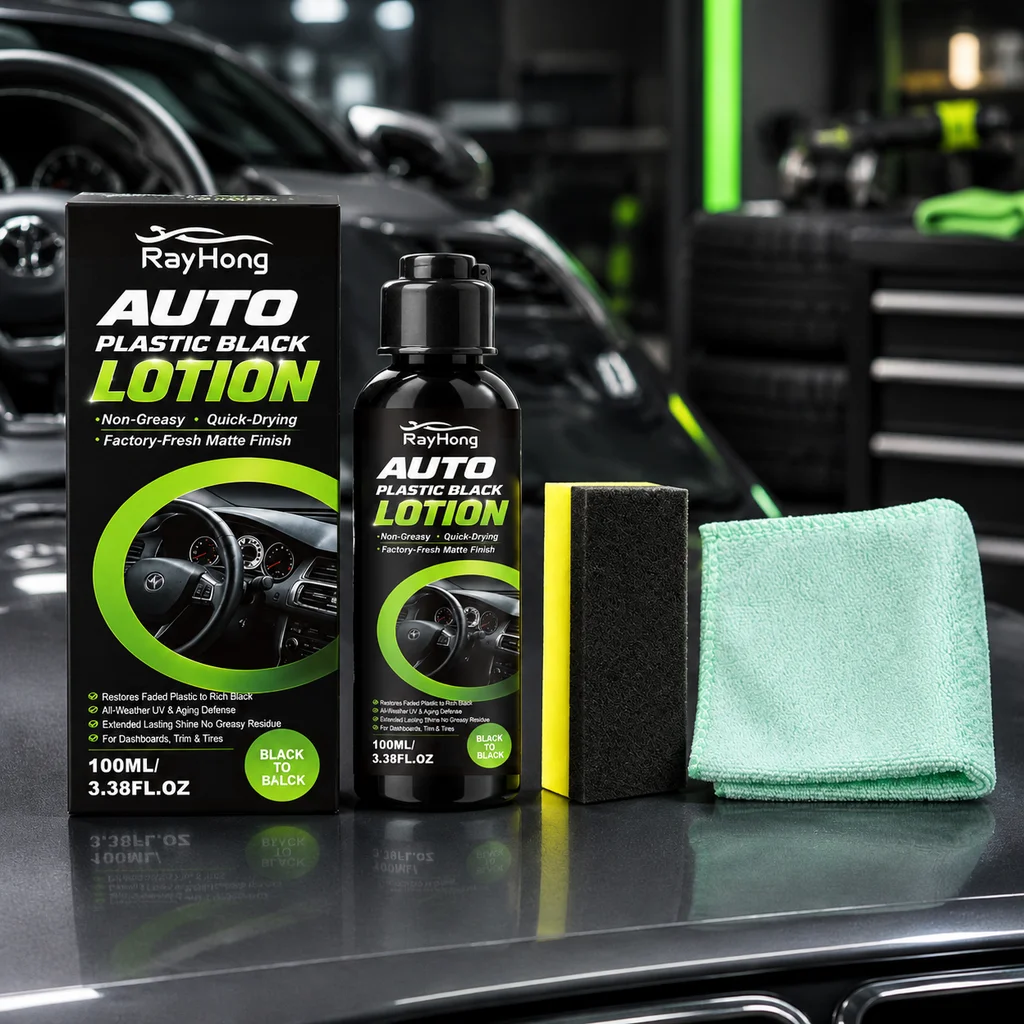 Car Plastic Black Lotion Restores Faded Rubber Resist Oxidation Slow down Aging Dashboard Refurbish Auto Interior Repair Agent