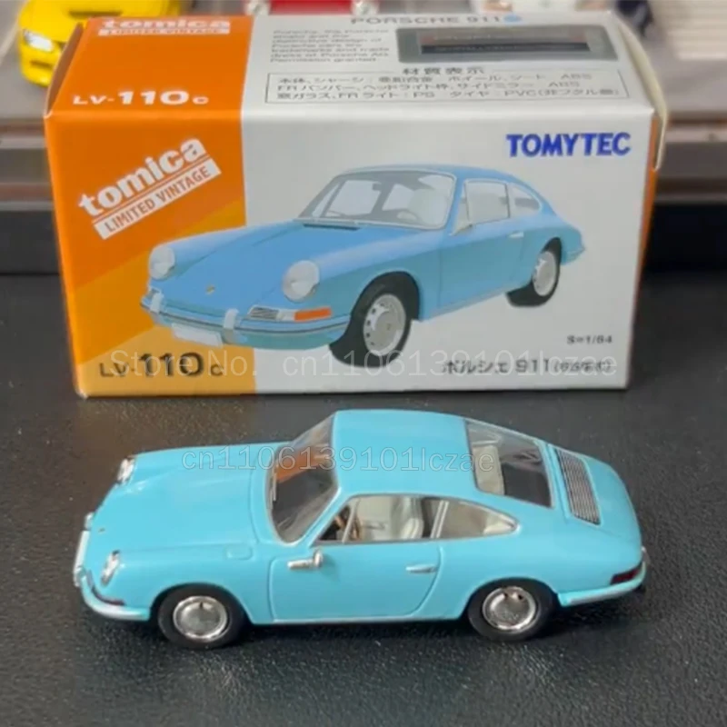 TOMYTEC TLV 1:64 Porsche 911, modèle réduit en métal moulé sous pression, 86h N110c, véhicule en alliage vintage, objet de collection, jouet d'exposition pour les amateurs adultes.