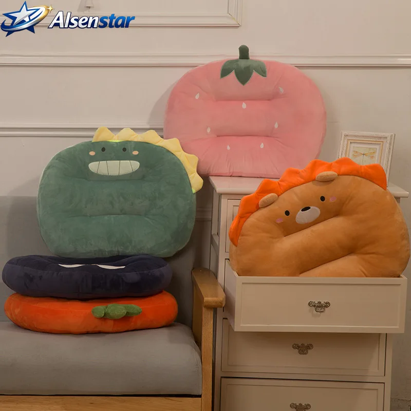 3D Fruit PP Cotton Cushion Penguin Lion Cactus Strawberry Plant Shape Throw Pillow Sofa Bed Office Decorative Chair Cushion