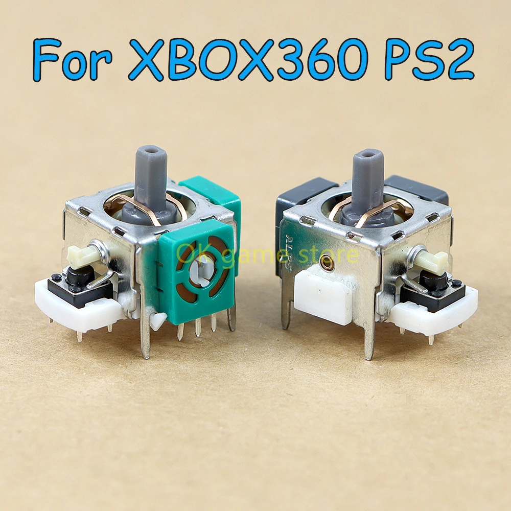 2PCS 3D Analog Joystick with ALPS thumb Stick Grip Rocker For XBOX360 For PlayStation 2 PS2 Joypad Controller Accessories