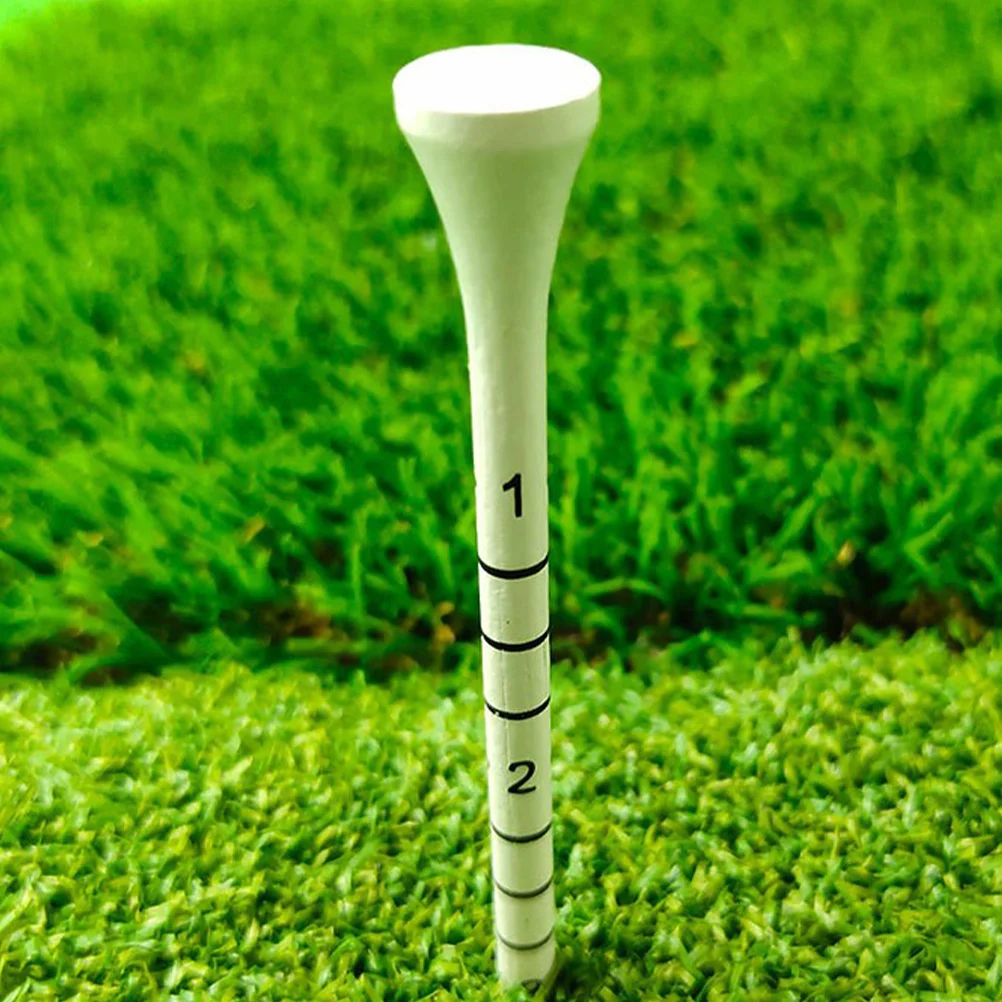 

50pcs Tees Wooden Scale Design Durable Rust-Resistant Polished Wood Golf Ball Stands Multi-Functional Base Storage Tall Golf