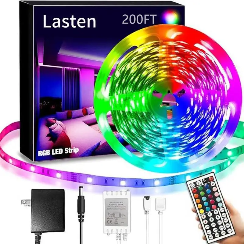 LED strip lights 50//200ft RGB light with remote control multi color changing mode color changing bulbs, RGB