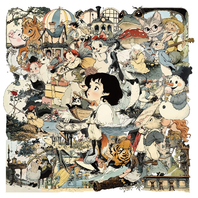 

50 шт. мультяшных комиксных ПЭТ-наклеек для граффити, эстетичные декоративные стикеры для ноутбуков, гитар, скейтбордов, креативные наклейки, детские игрушки, подарки