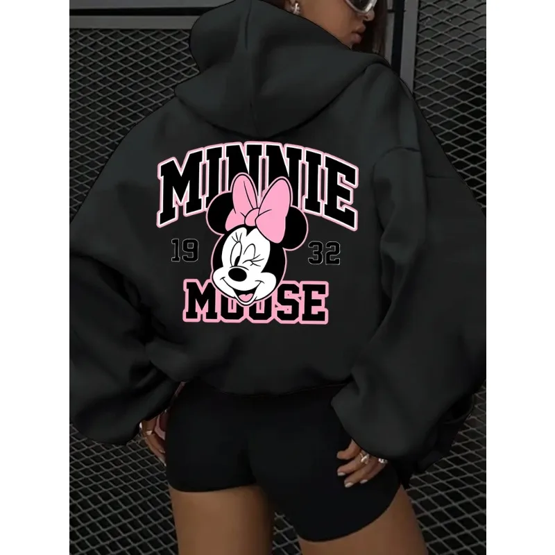 Disney Minnie Mouse Christmas Journey Sweatshirt Autumn/Winter New Men's and Women's Fashion Street Clothing