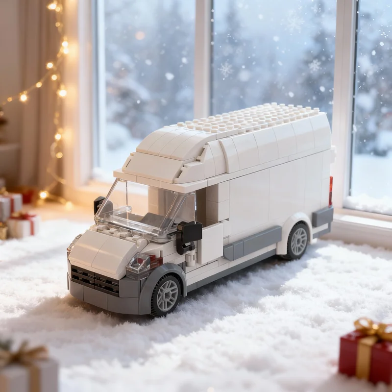 

325 деталей MOC City: Конструктор «Рено Мастер», развивающая игрушка, архитектурная модель, подарок на Рождество, сборка своими руками, креативный образовательный набор