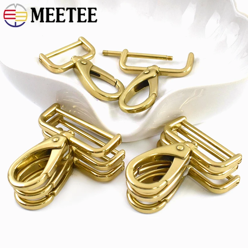 

2Pcs 15-40mm Detachable Metal Buckle Solid Brass Swivel Lobster Clasp Bag Strap Snap Hook Backpack Dog Collar DIY Accessories
