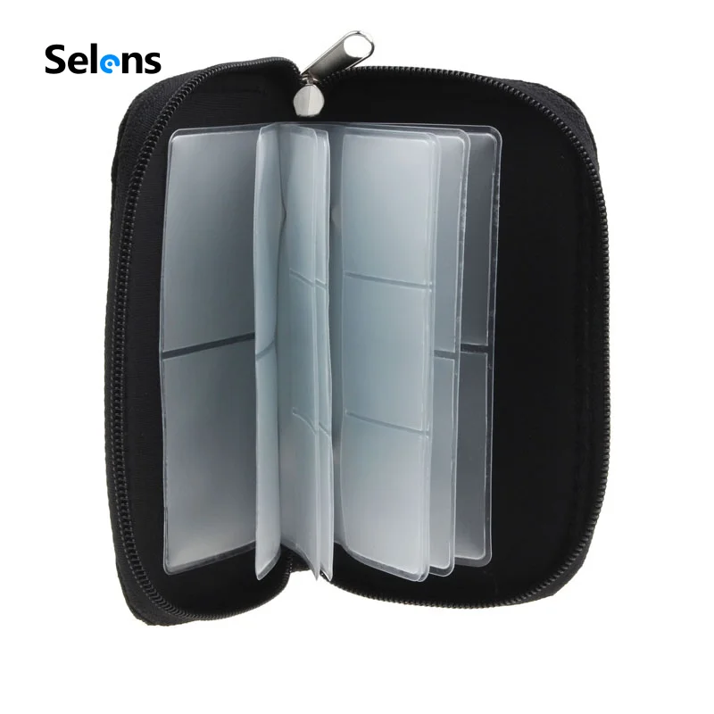 Selens Memory Card Storage Bag Canvas 20 Slots Waterproof Holder Wallet Camera Carrying Case for SD Micro SD TF Card SDHC MMC