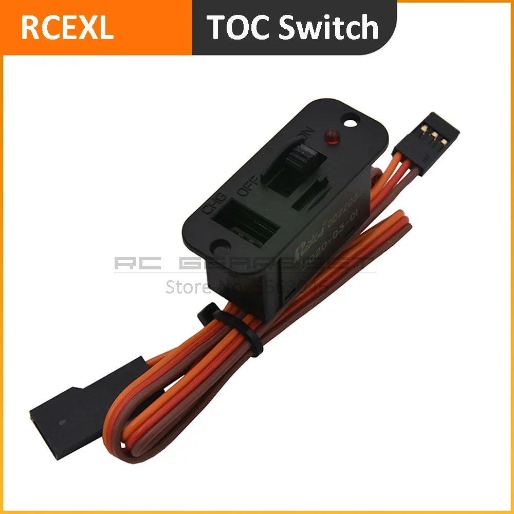 New V2 Rcexl Big Power TOC Switch Futaba Plug / High Current (With LED Power Indicator)