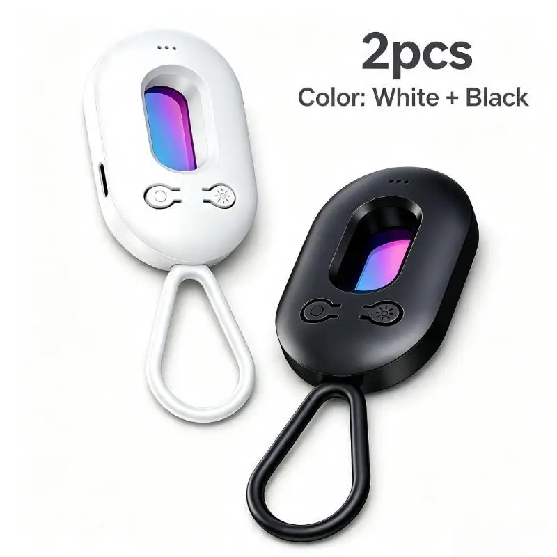 2Pcs Hidden/Miniature Camera Detector, Features door/window vibration alarms and an LED flashlight, Suitable for use in hotels, while traveling, showers, apartments, motels, fitting rooms, and more, prevent covert filming