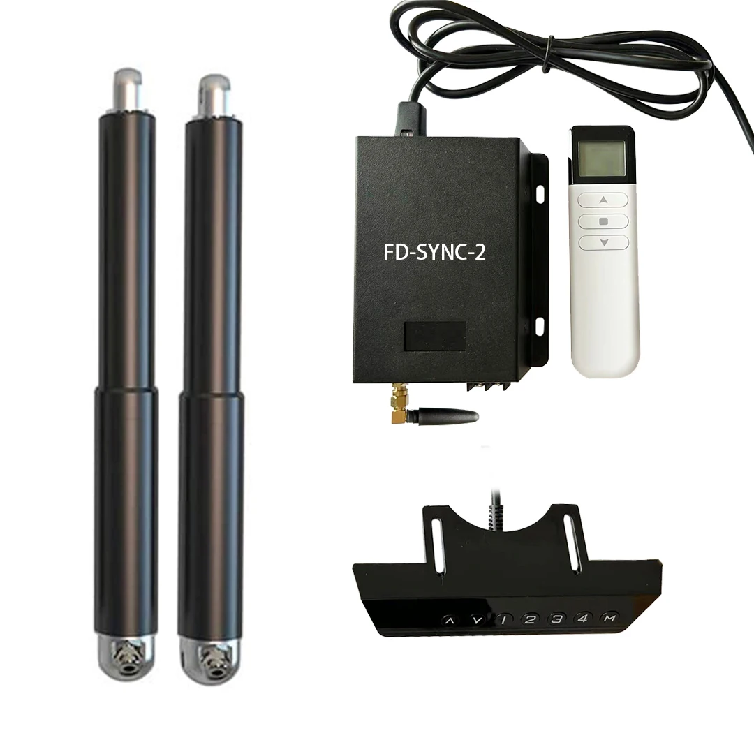 2 Motors Remote Controller Kit Shanglinmotor Linear Actuator with Encoder 2000N IP67 DC12V-48V For Boat RV Roof Lift