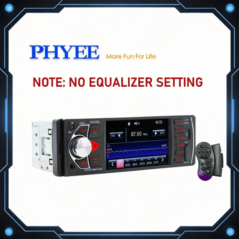 

Bluetooth 5.0 Car Stereo Radio, LHD Steering Wheel Remote, 7-Color Backlight, MP5 Player USB TF FLAC Audio Reverse Input 4022D