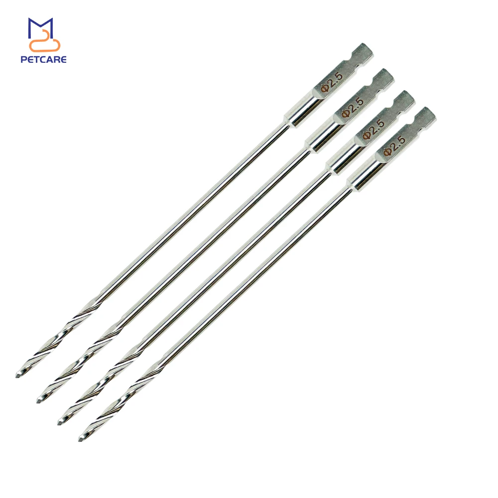 Drill Bits with AO Quick Coupling Connection, Veterinary Orthopedics Hand Tools, Pet Medical Drills, Surgical Instruments, 2Pcs