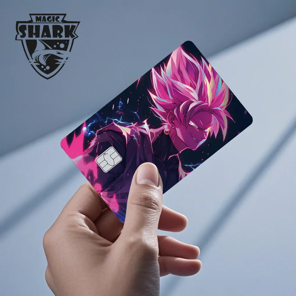 Magic Shark Anime Goku Vegeta Trunks Laser Holographic Shinny Skin Cover Aufkleberfolie für Debit-Kreditkarte – Detail 10