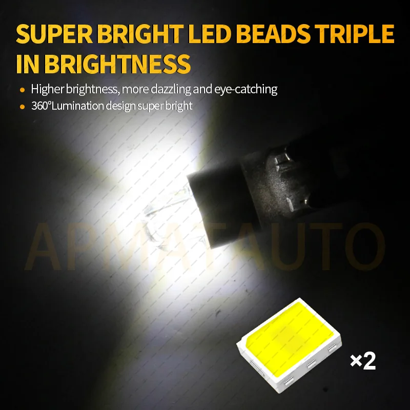 4pcs LED Clearance Light W5W T10 Canbus For Peugeot 1007 107 206 207 307 4007 4008 407 508 607 807 Bipper Tepee Expert Partner view 3