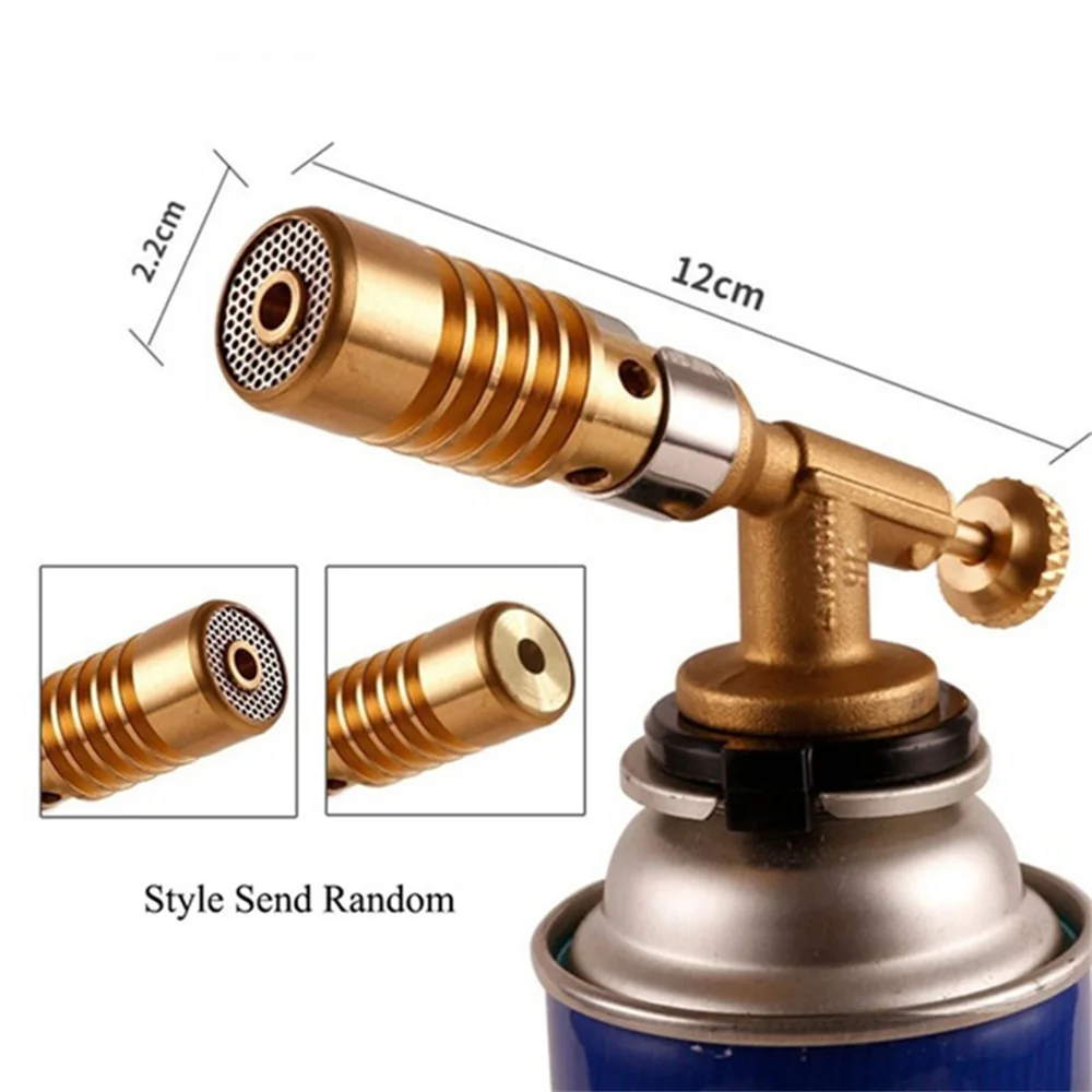 Portable Metal Flame Gun Butane Burner High Temperature Welding Gas Torch Lighter Outdoor BBQ Heating Ignition Butane Gas Burner