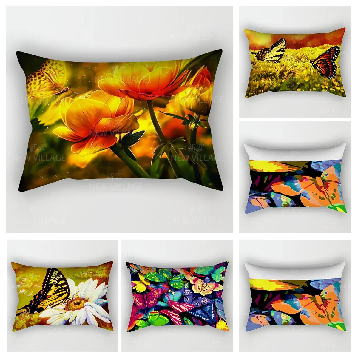 Home autumn decoration Oil painting style pillow cushion cover decorations throw pillow cover 30*50 pillowcase 30x50 40x60 50*70