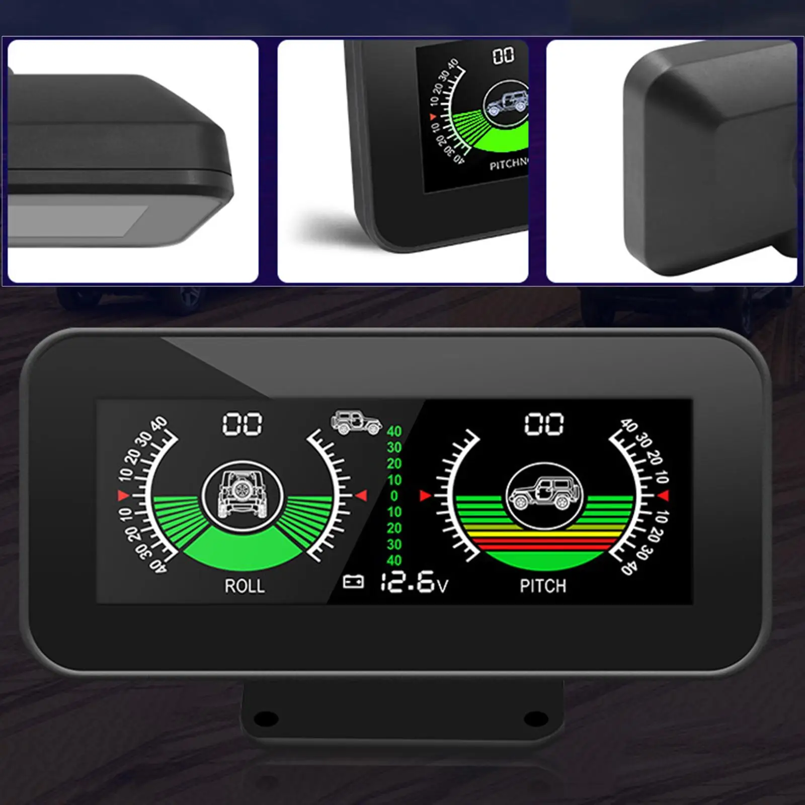 Car Angle Slope Meter Digital Inclinometer Vehicle Attitude Gauge Car Inclinometer Level Tilt Gauge for Trucks Suvs