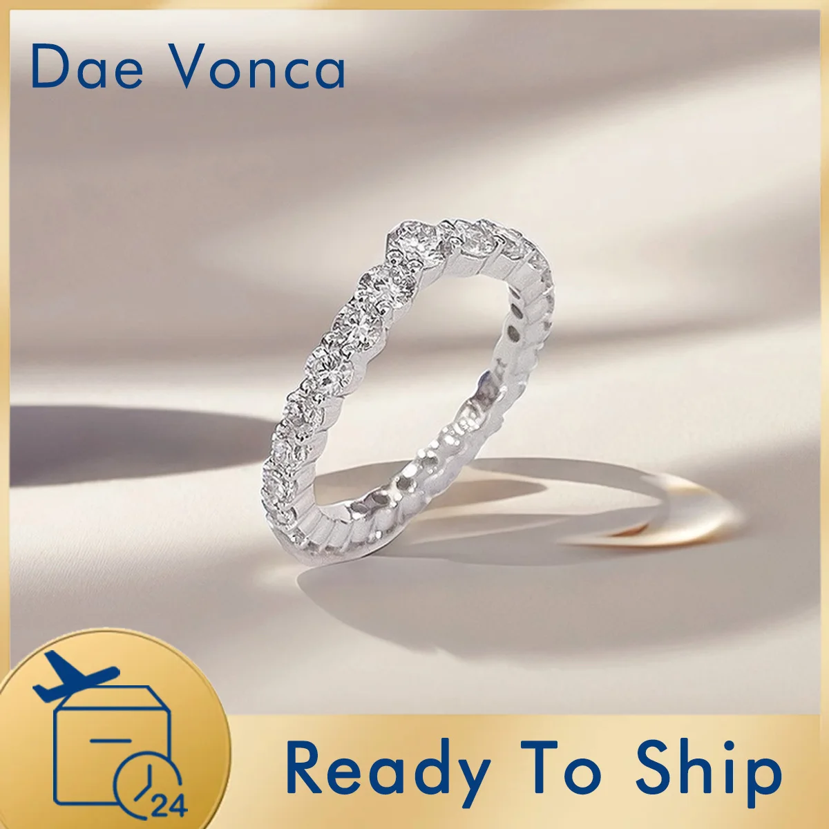 

Кольцо-вечность с изогнутым полным бриллиантом PT950, классическое круглое обручальное кольцо с выращенными в лаборатории бриллиантами для женщин