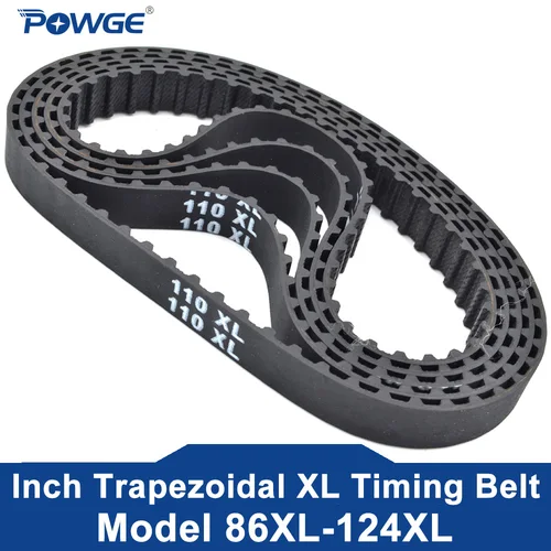 POWGE-correa de distribución 5 piezas XL Lp = 86, 88, 90, 92, 94, 96, 98, 100, 102, 104, 106, 108, 110, 112, 114, 116, 118, 120, ancho 6-38mm, goma