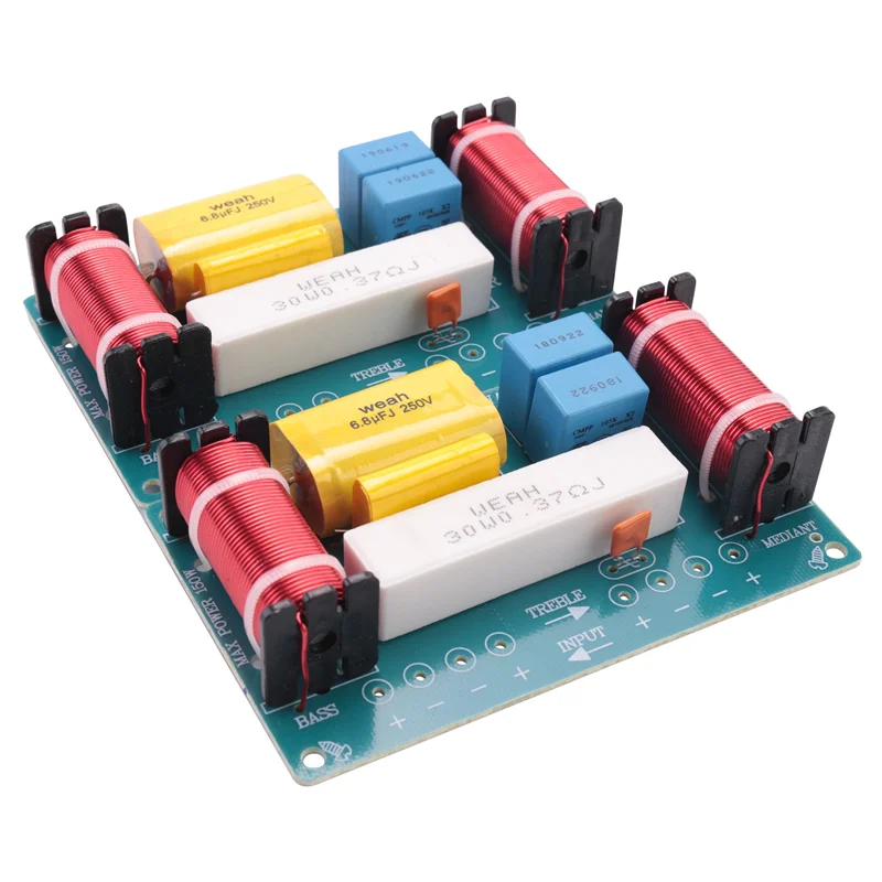 Sensitive 2Pcs 3 Way Audio Frequency Divider Loudspeaker WEAH-338 3 Unit Crossover Filters For Speakers