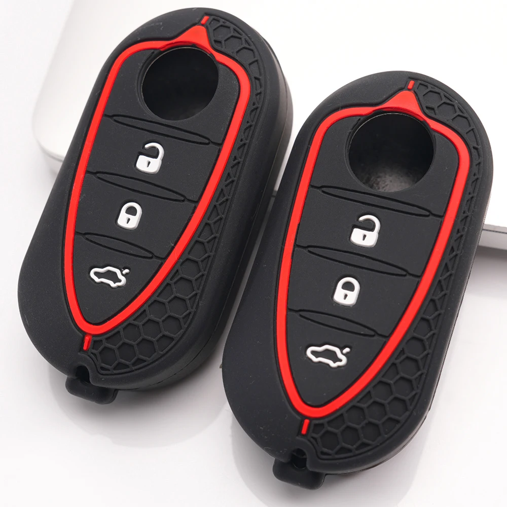Key Case Cover For Alfa Romeo Giulietta MiTo 159 Brera Spider Giulia Stelvio GT 147 156 166 4C Tonale Precise Fit Full Coverage