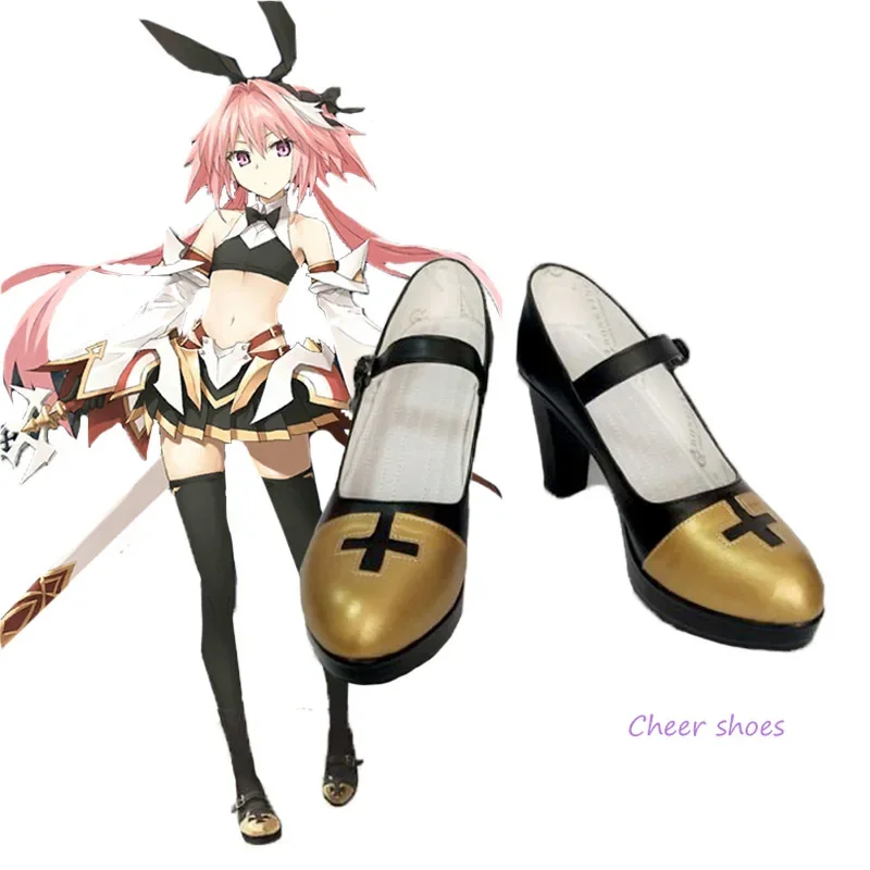 Anime Fate Grand Order Astolfo Cosplay Shoes Comic Halloween Anime Cosplay Boots for Women High-heel Shoes