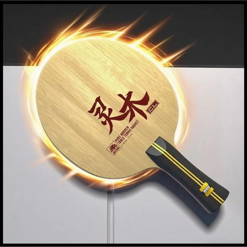 Boli Professional 7-Ply All-Wood Table Tennis Blade Limba + Ayous Ping Pong paddle Thicker Blade More Power
