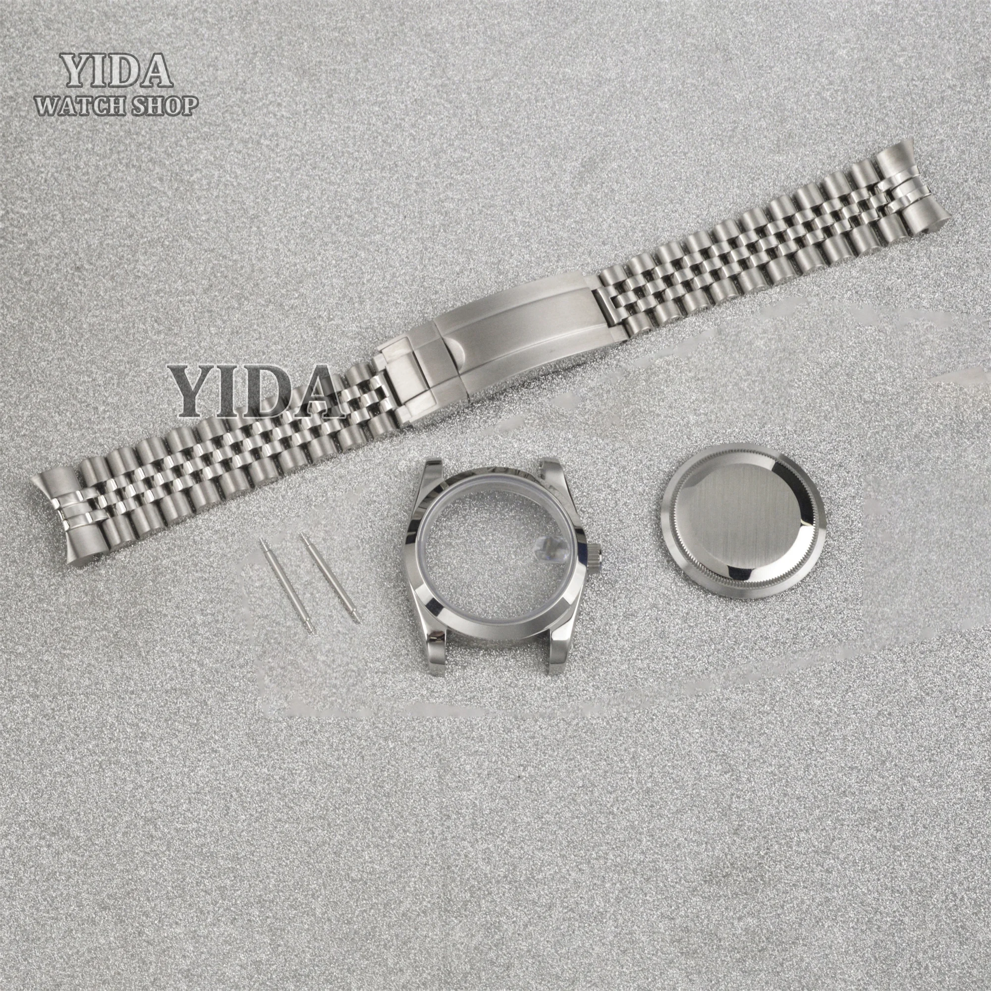 

NH35 41MM Watch Case Bracelet Stainless Steel Strap Sapphire Glass Solid Back For NH35 NH36 Movement Datejust Modified Parts
