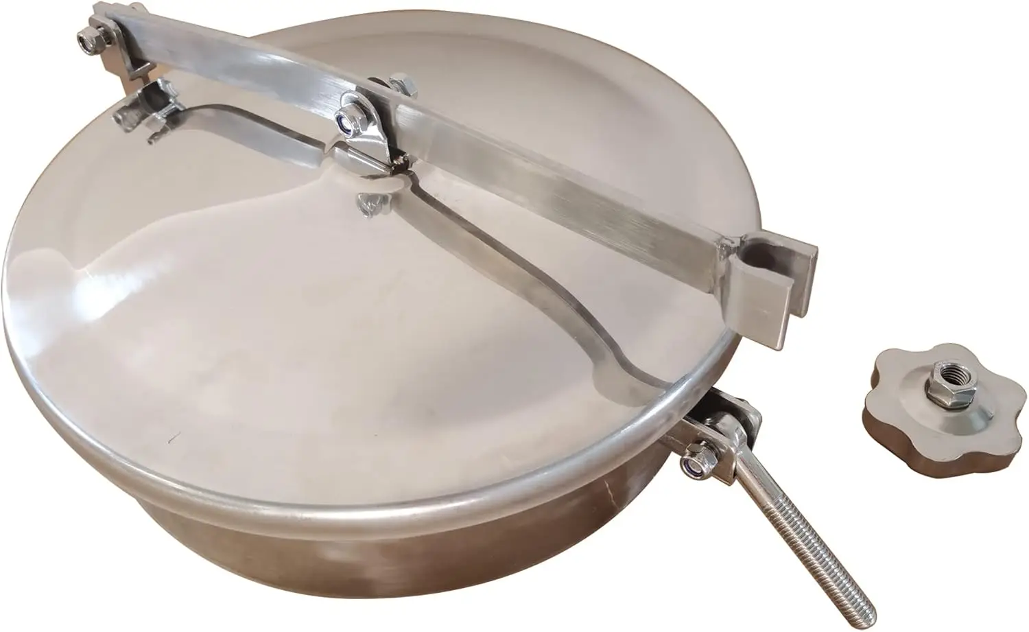 فتحة دائرية من الفولاذ المقاوم للصدأ 304 مقاس 300 مم (11.8 بوصة)، مدخل جوي، باب خزان دائري ذو سطح مصقول للأغذية والمشروبات