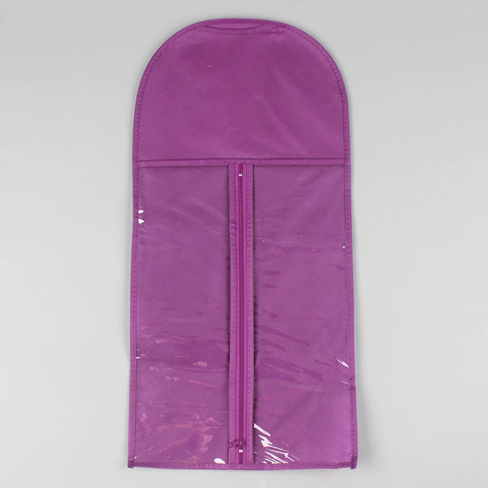 6/3/2/1 個紫不織布防塵かつらキャリアバッグロングヘアエクステンション収納袋プラスチックハンガーかつら包装袋