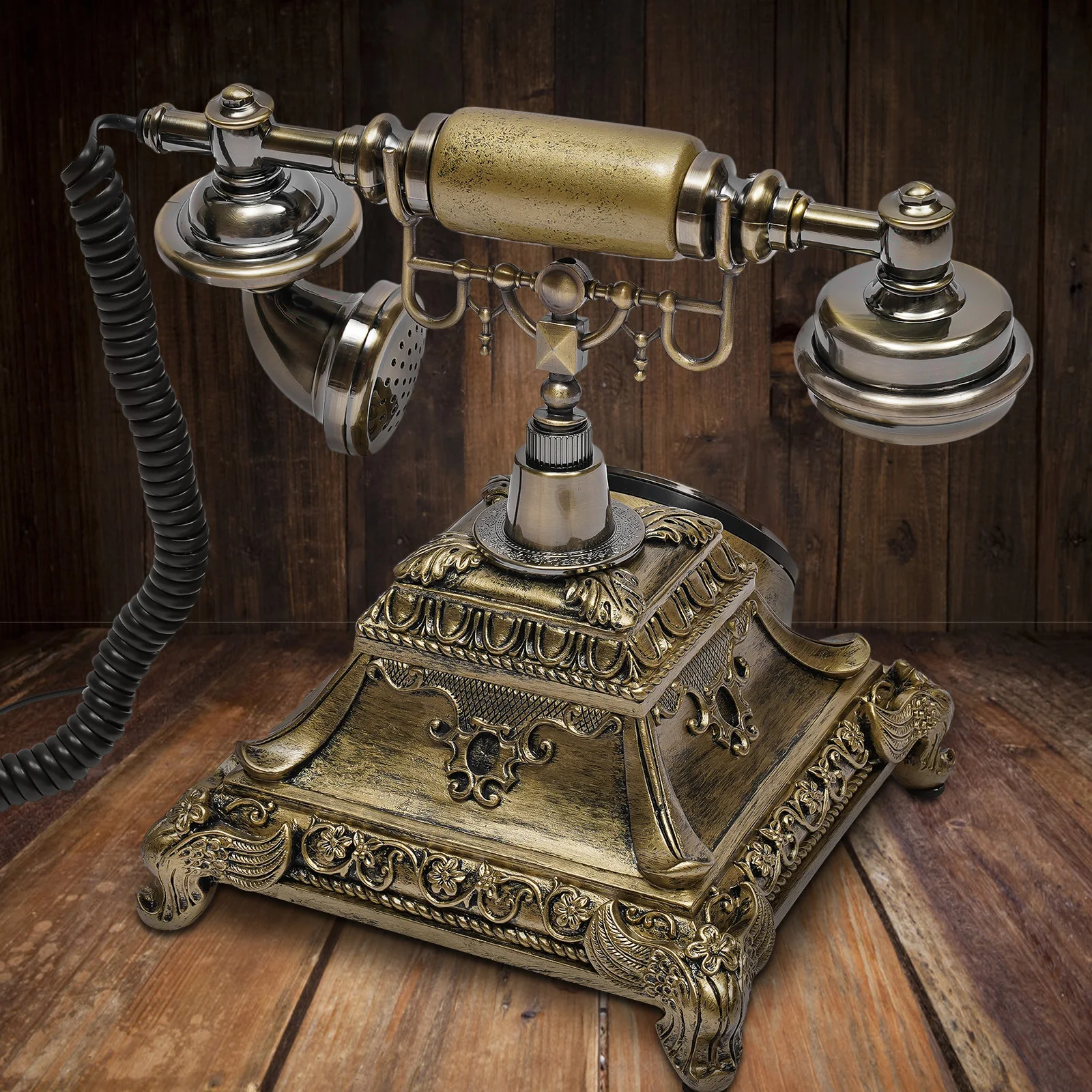 

Vintage Telephone, Retro Rotary Dial Telephone, Corded Old Fashion Antique Landline Telephone Decor, for Home Office Hotel Decor