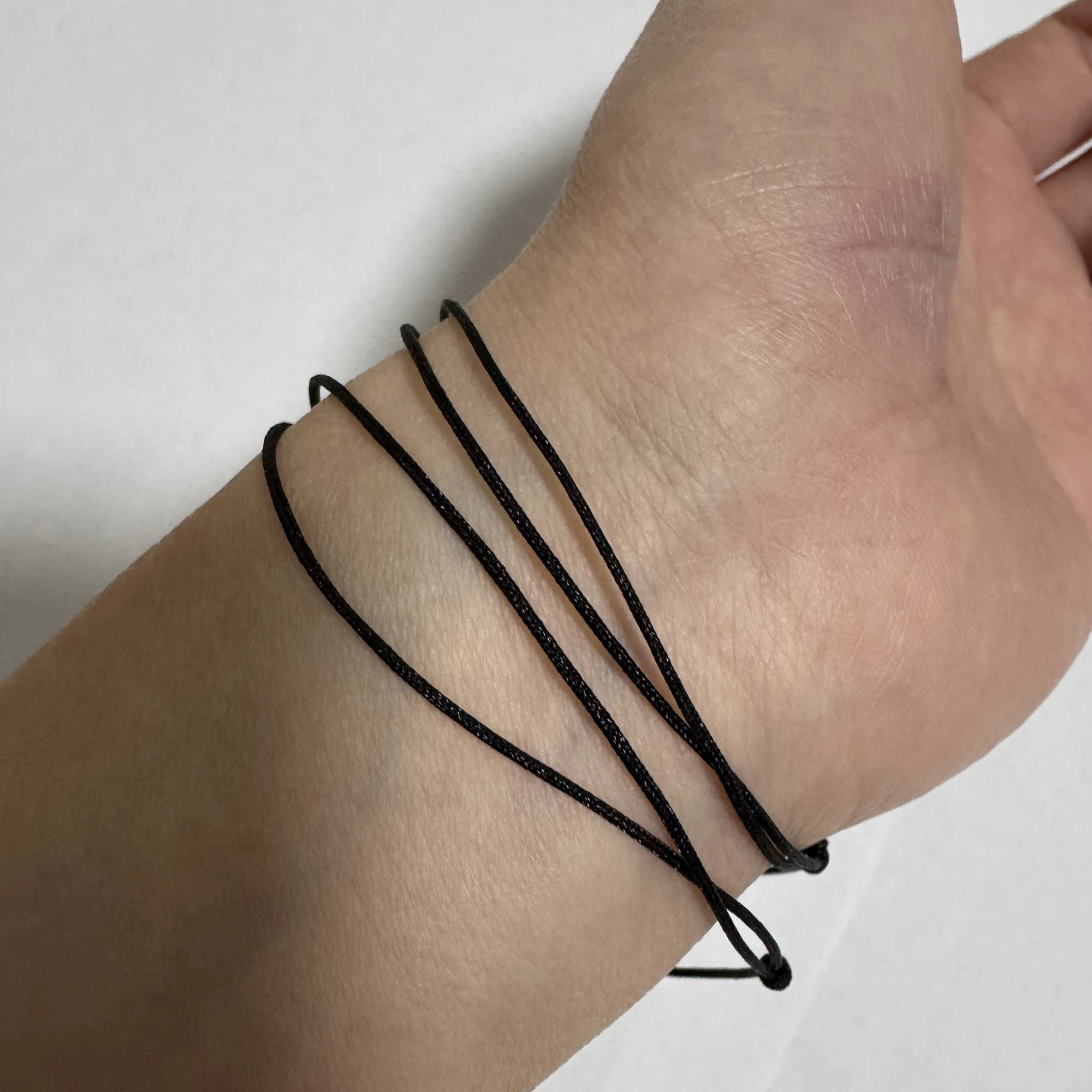 2pcs/set Black Cord Bracelet for Men String Adjustable Bracelets for Women Unisex Adult Nylon Cord for Surfer Father Day