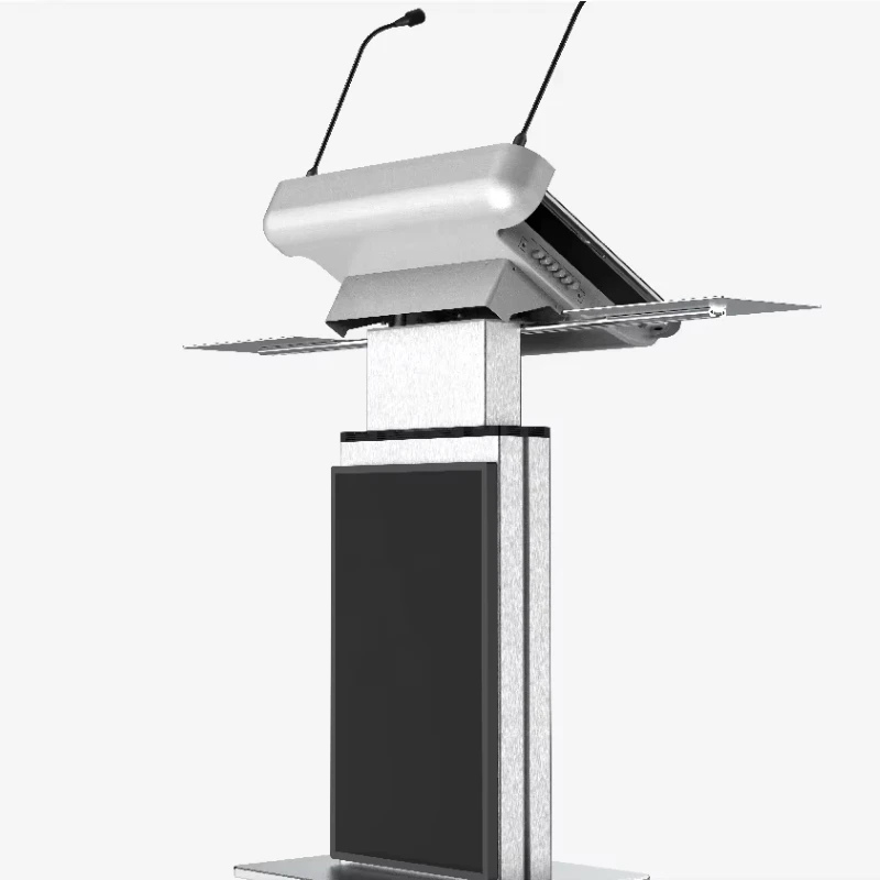 Commercial interactive digital wood steel electric podium