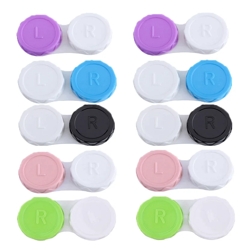 10pcs Case Lenses Colored Pupils Case Eye Lenses Set Contact Lenses Box YXYJH02