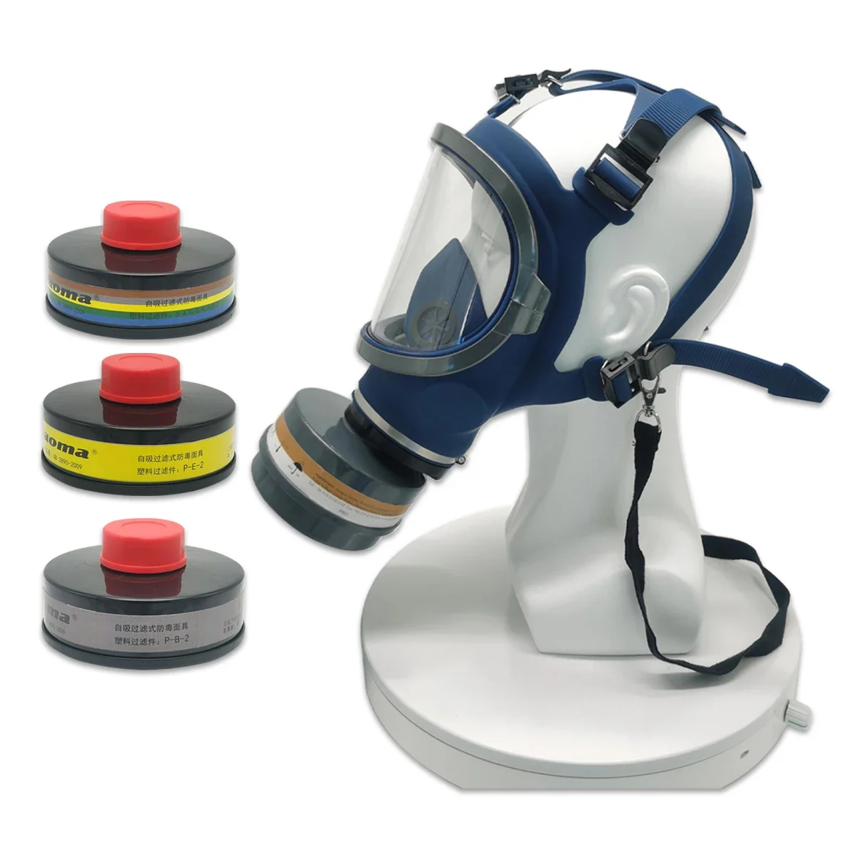 Trade Clearview Peel Off Prevención Radiación Desgarro Trabajo Gel de sílice Filtros de oxígeno Mascarilla de gas respiratoria de cara completa