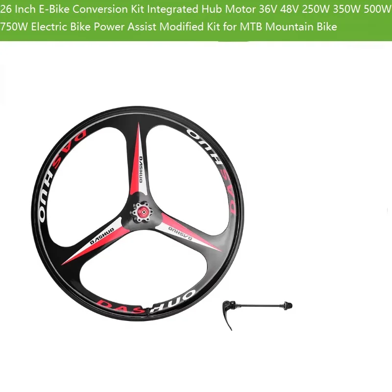 

Комплект для переоборудования электровелосипеда 26 дюймов с интегрированным мотор-колесом 36В 48В 250Вт 350Вт 500Вт 750Вт, модифицированный комплект для электровелосипеда с усилителем мощности для MTB M