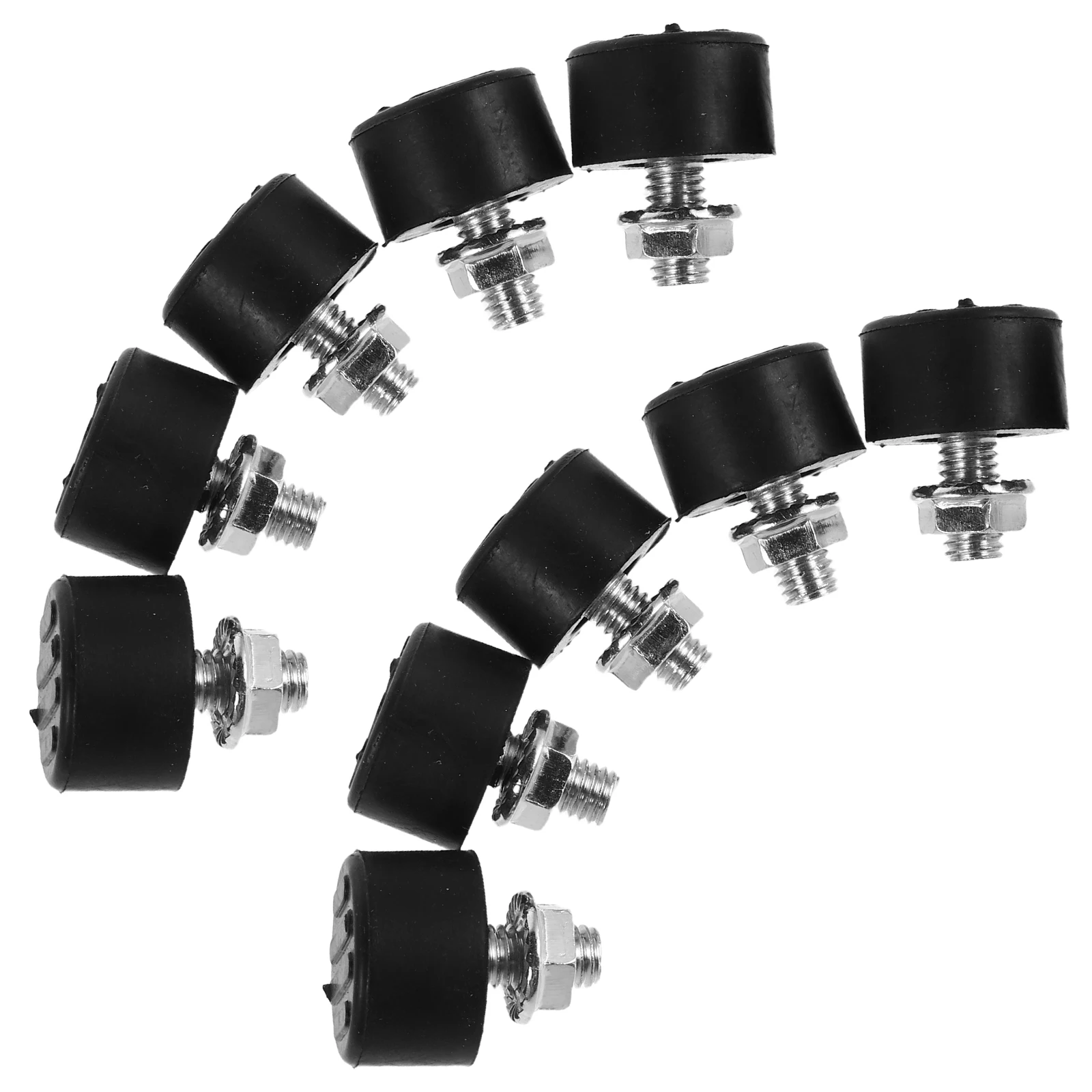 

10pcs Electric Scooter Kickstand Pad Black Motorcycle Footrest Extender Rubber Buffer Plate Shock Absorption Vibration