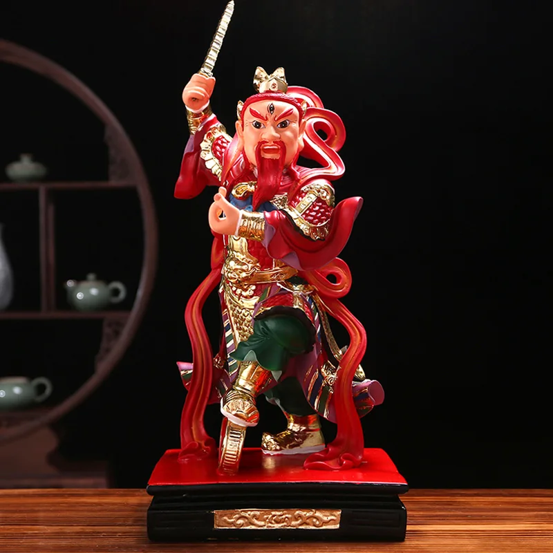 Asia HOME SHOP Patron saint Taoism Subdue demons TIAN SHI WANG LINGGUAN Color God  statue efficacious bless safety healthy large
