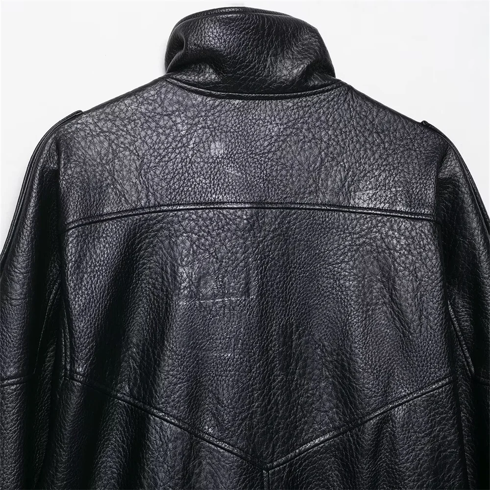 سترة نسائية جديدة للخريف والشتاء كاجوال متعددة الاستخدامات من الجلد الصناعي بأكمام طويلة وياقة واقفة وسترة من جلد البولي يوريثان