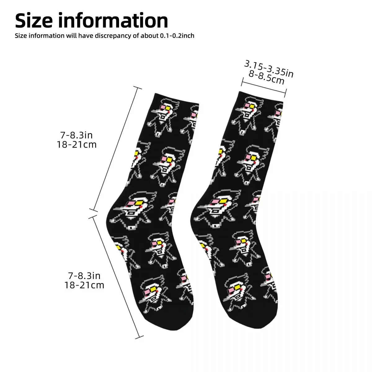 Deltarune Spamton Undertale Unisex Socks,Hip Hop 3D Print Happy Socks Street Style Crazy Sock