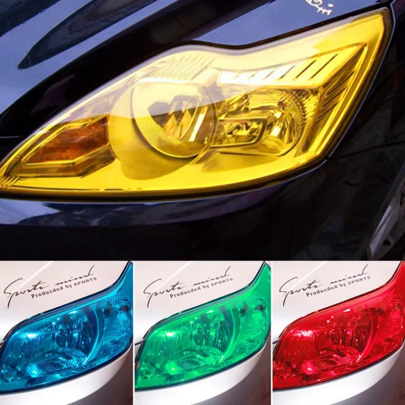 Car Headlight Protective Film Auto Headlight Taillight Tint Vinyl Sheet Sticker Universal Multicolor Car Vinyl Wrap Film Sticker