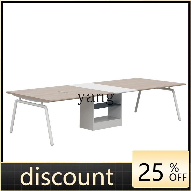 LTT office simple conference table modern conference room rectangular strip table and chair combination