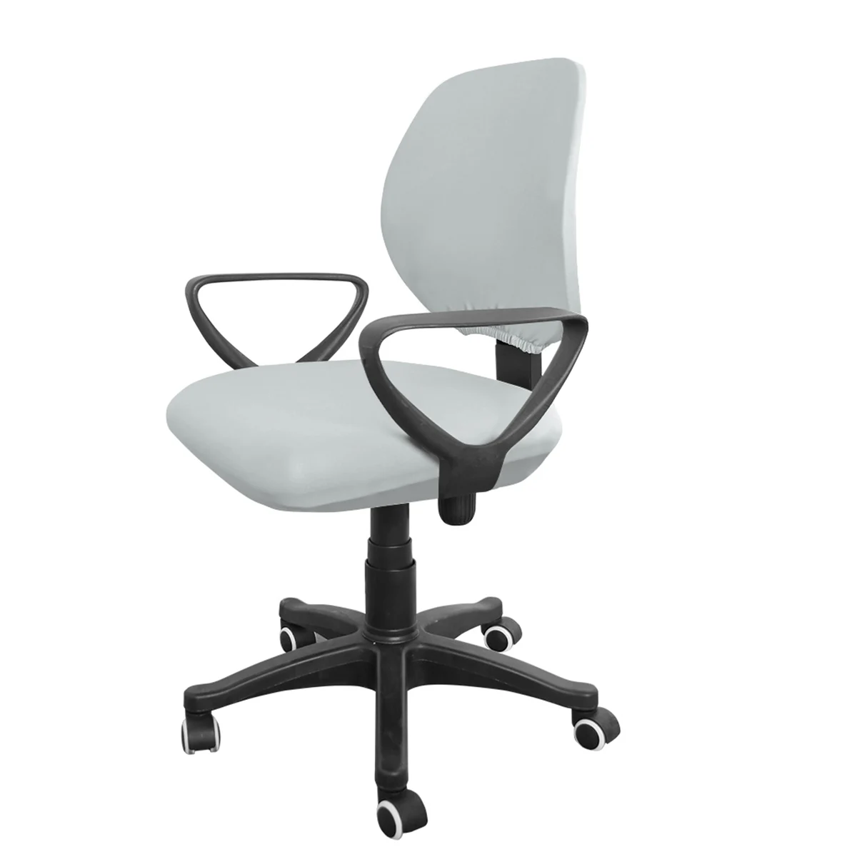 

Stretchy Chair Cover Elastic Protector Light Grey Simple Case for Office Chairs Wrinkle Resistant Reusable Sofa Cover
