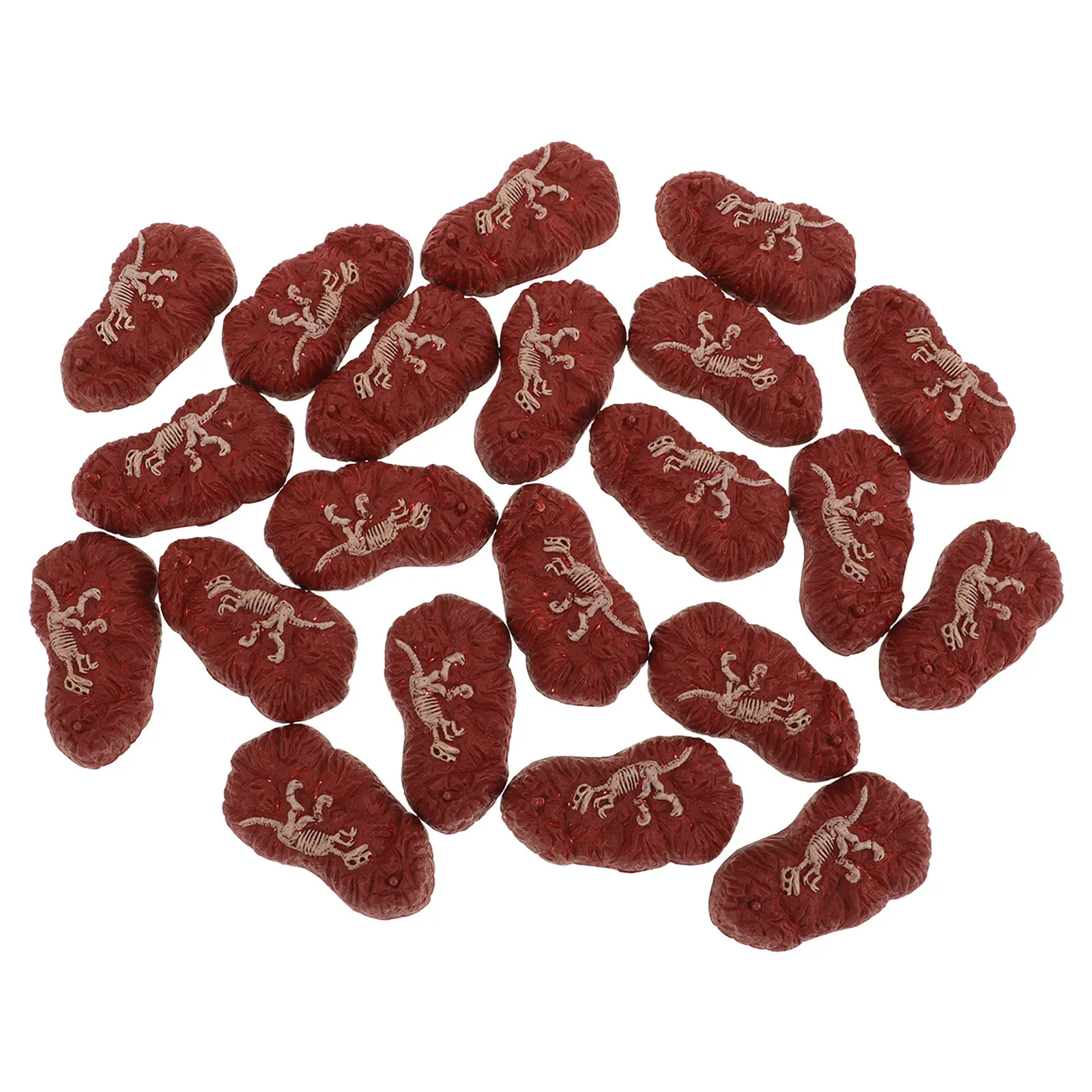 50 stuks mini-dinosaurusfossiel gesimuleerd fossiel voor zandtafel desktop ornament educatief visueel onderwijsmonster