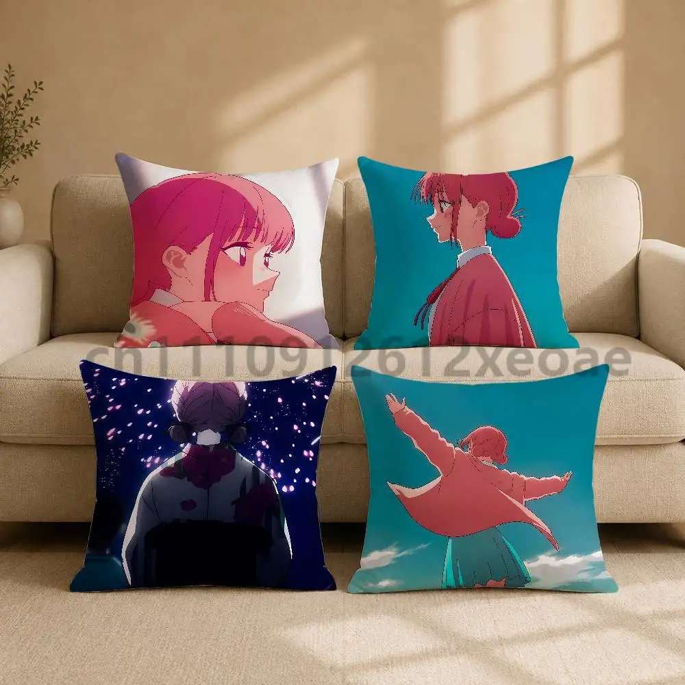 blue box Hina Chono Double-Sided Printed Pillowcase Cushion Cover for Sofa Bed Couch Living Room Home Decor