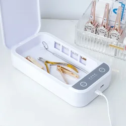 Caja esterilizadora de herramientas de uñas UV, estuche de desinfección, fuerte luz UV, esterilización para manicura de uñas, herramientas de maquillaje