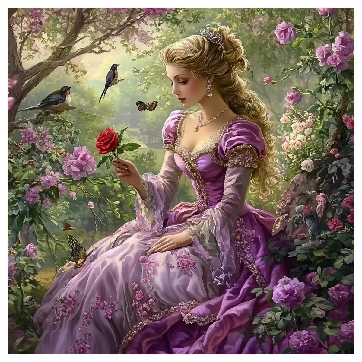 

500 Pieces Jigsaw Puzzle The girl in the flower bed Jigsaw Puzzle Educational Toy for Kids Children 's Games Christmas Gift