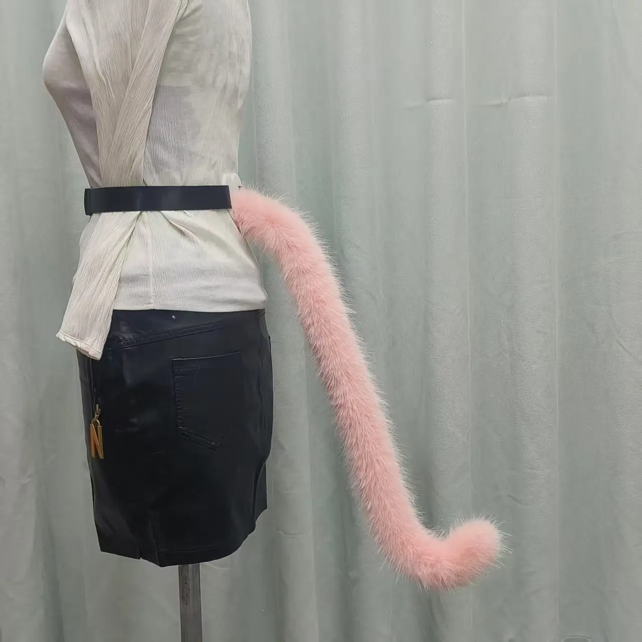 Handmade 70CM Furry Fox Tail Girl Plush Cosplay Prop Faux Fur Cat Tail Lolita Cosplay Animal Tails Halloween Party Kids Gift